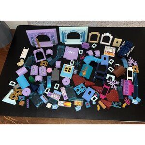 Lego Pink Purple Aqua Disney Princess Castle Parts Bricks Lot of 90+